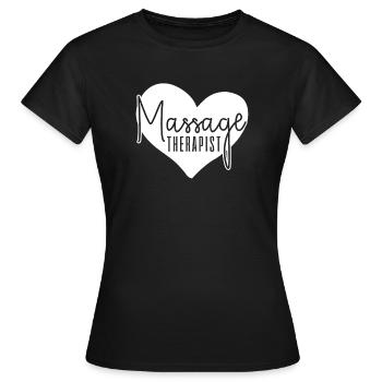 Massage therapist massage therapy - Women's T-Shirt - black - Front - AI Model Female 172 dark (172cm)