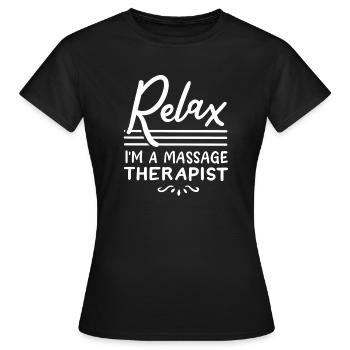 Massage Therapist Massage Therapy - Women's T-Shirt - black - Front - AI Model Female 172 dark (172cm)
