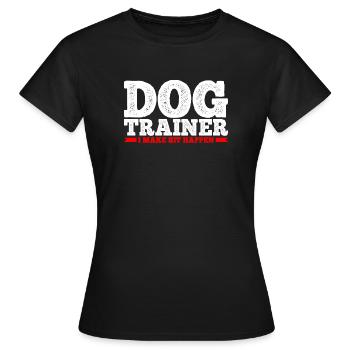 Dog Trainer Dog Training - Women's T-Shirt - black - Front - AI Model Female 172 dark (172cm)