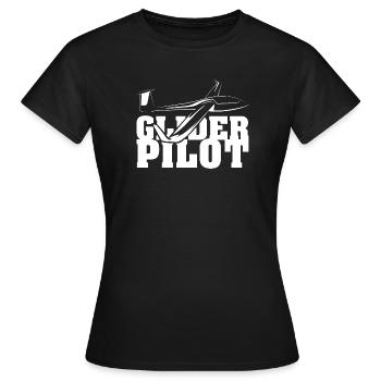 glider pilot symbol friends team Segelflug fliegen - Frauen T-Shirt - Schwarz - Vorne - AI Model Female 172 dark (172cm)