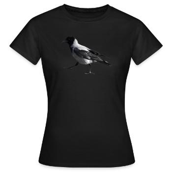 Ein kleiner Schritt durch eine Krähe - Frauen T-Shirt - Schwarz - Vorne - AI Model Female 172 dark (172cm)