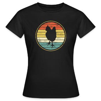 Chicken chickens - Women's T-Shirt - black - Front - AI Model Female 172 dark (172cm)