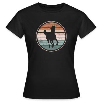 Cheval chevaux - T-shirt Femme - noir - Devant - AI Model Female 172 dark (172cm)