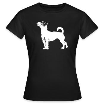 Jack Russell Terrier « Black Edition » - T-shirt Femme - noir - Devant - AI Model Female 172 dark (172cm)