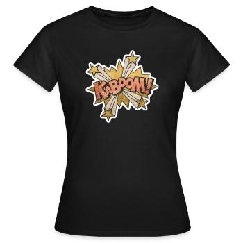 Action Pop Art Kabbom Comique - T-shirt Femme - noir - Devant - AI Model Female 172 dark (172cm)