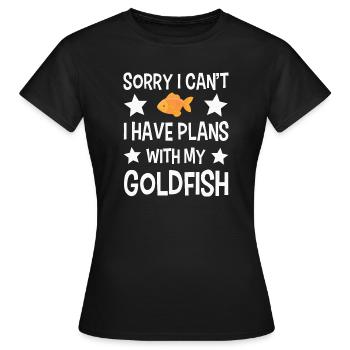 goldfish - Women's T-Shirt - black - Front - AI Model Female 172 dark (172cm)