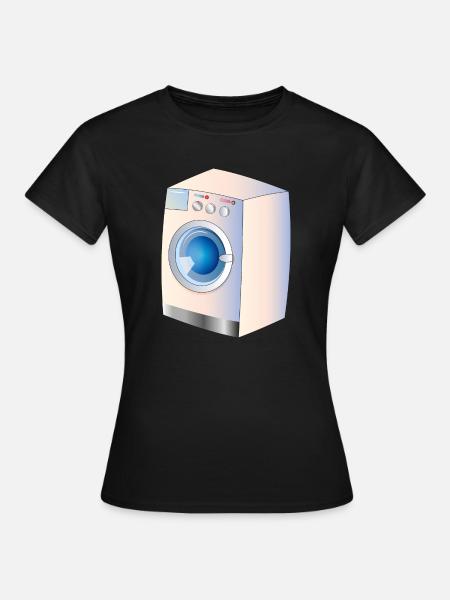 Washing machine in comic style for fresh ideas - Women's T-Shirt - black