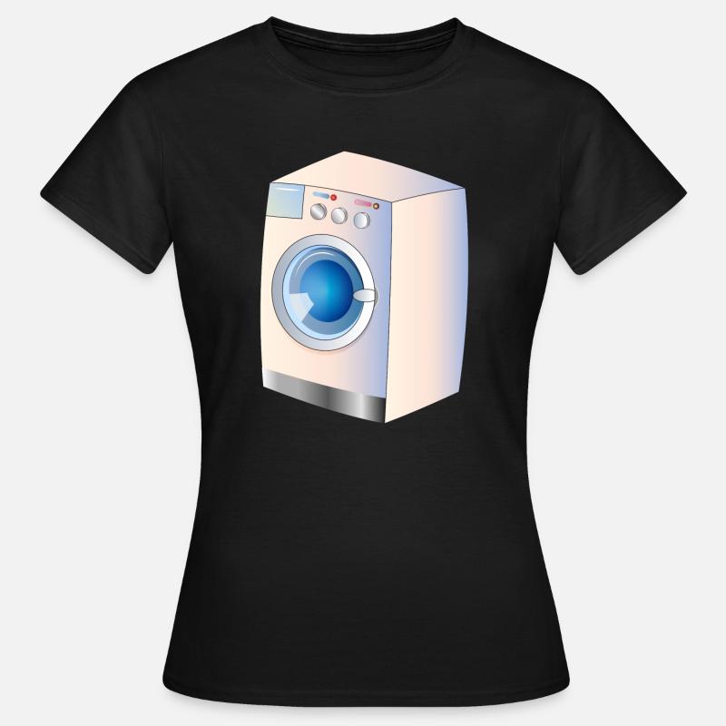 Washing machine in comic style for fresh ideas - Women's T-Shirt - black