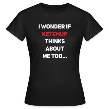 Ketchup Gewürz Tomatensauce Ketchup-Liebhaber - Frauen T-Shirt - Schwarz - Vorne - AI Model Female 172 dark (172cm)