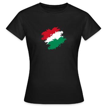 Hongrie - T-shirt Femme - noir - Devant - AI Model Female 172 dark (172cm)