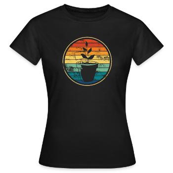 Plante Plantes Jardin - T-shirt Femme - noir - Devant - AI Model Female 172 dark (172cm)