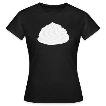 blanc neige délicieux bonnet à garnir - T-shirt Femme - noir - Devant - AI Model Female 172 dark (172cm)