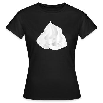 blanc neige délicieux bonnet à garnir - T-shirt Femme - noir - Devant - AI Model Female 172 dark (172cm)