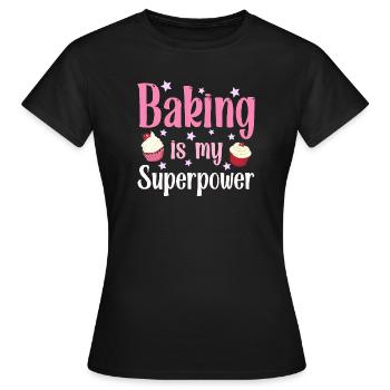 Baking baker baker - Women's T-Shirt - black - Front - AI Model Female 172 dark (172cm)