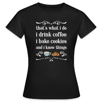 Baking baker baker - Women's T-Shirt - black - Front - AI Model Female 172 dark (172cm)