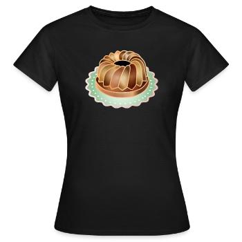 Le klaxon de la rétro pour les amateurs de pâtisserie - T-shirt Femme - noir - Devant - AI Model Female 172 dark (172cm)