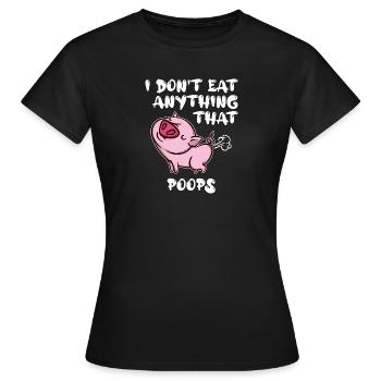 Statement Pig Vegan - Women's T-Shirt - black - Front - AI Model Female 172 dark (172cm)