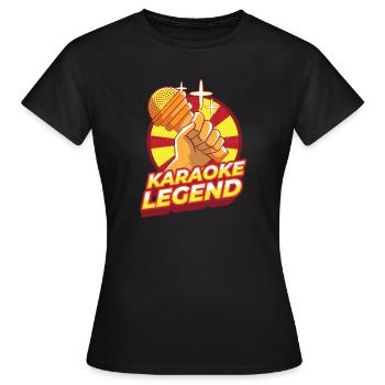 Karaoke Gesang - Frauen T-Shirt - Schwarz - Vorne - AI Model Female 172 dark (172cm)