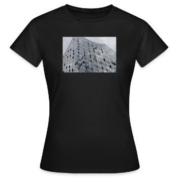 Orchestre philharmonique de l’Elbe avec laveurs de vitres - T-shirt Femme - noir - Devant - AI Model Female 172 dark (172cm)