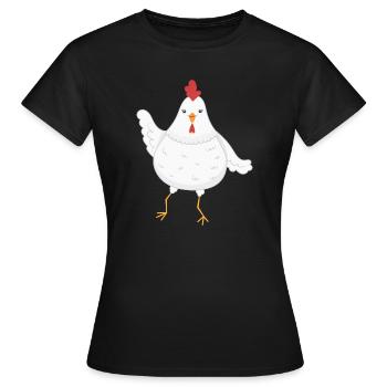 Chicken chickens - Women's T-Shirt - black - Front - AI Model Female 172 dark (172cm)