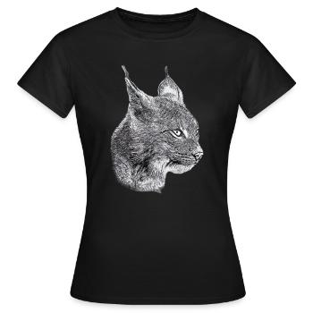 Lynx Cat Freedom Wild Cat Cat - Women's T-Shirt - black - Front - AI Model Female 172 dark (172cm)