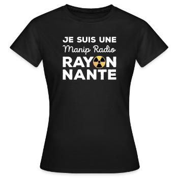 Je suis une manip radio rayonnante Radiologie - T-shirt Femme - noir - Devant - AI Model Female 172 dark (172cm)