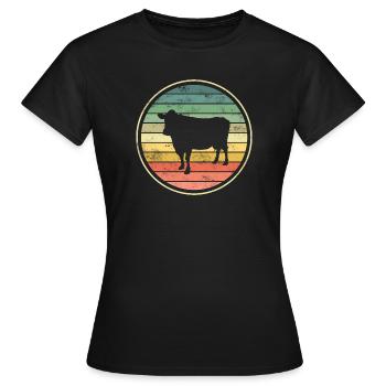 Vache Vaches - T-shirt Femme - noir - Devant - AI Model Female 172 dark (172cm)