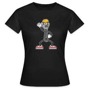 Outil De Cartoon Clé à molette - T-shirt Femme - noir - Devant - AI Model Female 172 dark (172cm)