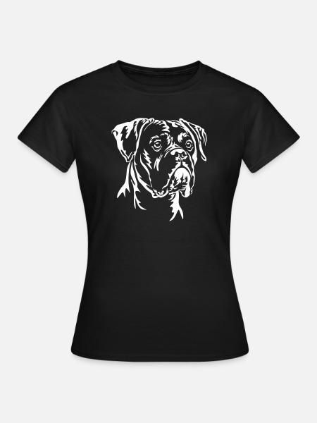 Boxer Kopf "Black Edition" - Frauen T-Shirt - Schwarz