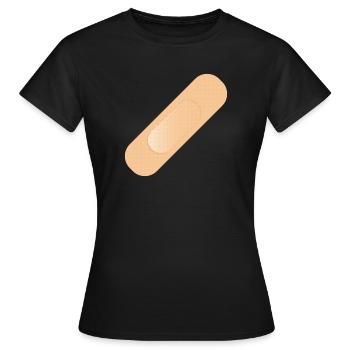 Un dispositif simple de fixation comme élément de conception - T-shirt Femme - noir - Devant - AI Model Female 172 dark (172cm)