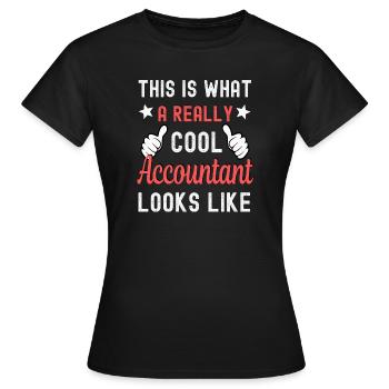 Accountant Accountant - Women's T-Shirt - black - Front - AI Model Female 172 dark (172cm)
