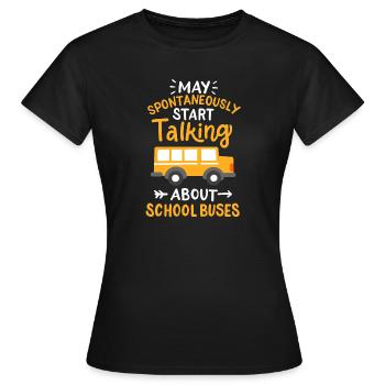Schulbus - Frauen T-Shirt - Schwarz - Vorne - AI Model Female 172 dark (172cm)
