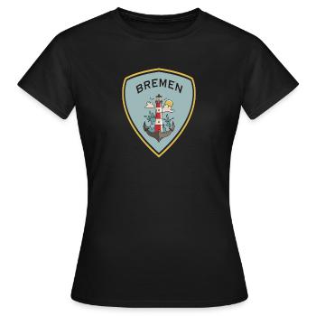 Crête du phare de Brême - T-shirt Femme - noir - Devant - AI Model Female 172 dark (172cm)