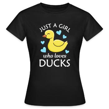 Duck Ducks - Women's T-Shirt - black - Front - AI Model Female 172 dark (172cm)