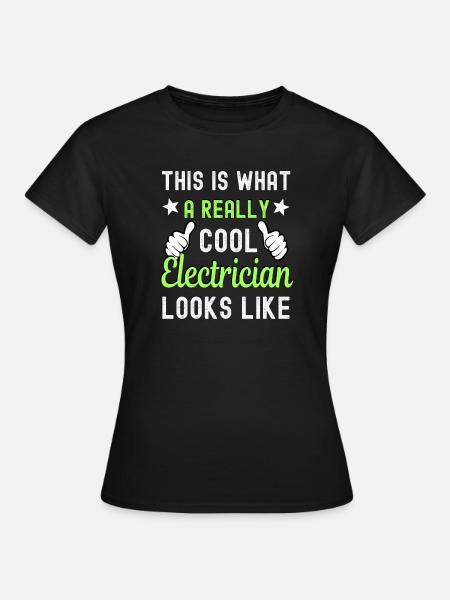Elektriker Elektrikerin - T-shirt dam - svart