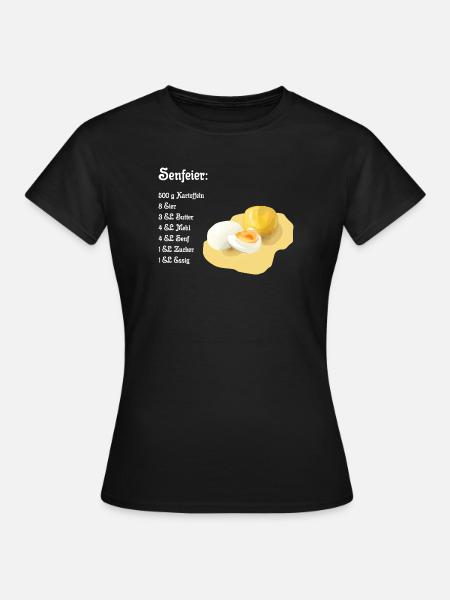 Senfeier Rezept - Frauen T-Shirt - Schwarz