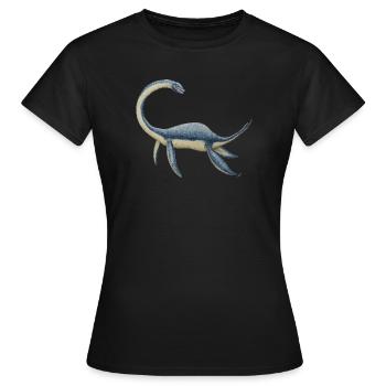 Dinosaure Plesiosaurus - T-shirt Femme - noir - Devant - AI Model Female 172 dark (172cm)