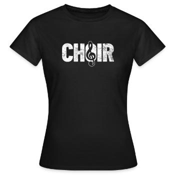 Chor Gesang Sänger - Frauen T-Shirt - Schwarz - Vorne - AI Model Female 172 dark (172cm)