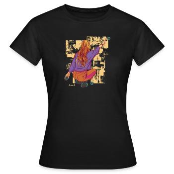 Le joueur de boule lance une tenue de boule de boule pour les boules - T-shirt Femme - noir - Devant - AI Model Female 172 dark (172cm)