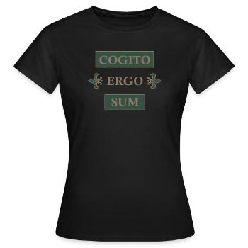 Cogito ergo sum - Women's T-Shirt - black - Front - AI Model Female 172 dark (172cm)