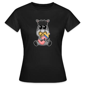 Baby Esel - Frauen T-Shirt - Schwarz - Vorne - AI Model Female 172 dark (172cm)