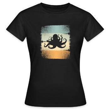 Octopus Octopus Octopus Octopus - Women's T-Shirt - black - Front - AI Model Female 172 dark (172cm)
