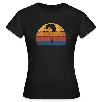 Gleitschirmfliegen Gleitschirmflieger - Frauen T-Shirt - Schwarz - Vorne - AI Model Female 172 dark (172cm)
