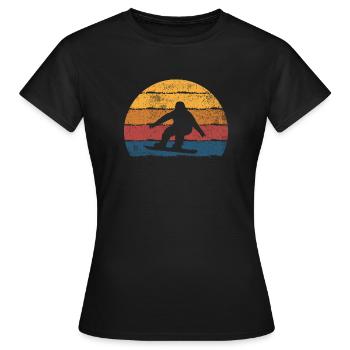 Snowboarden Snowboard Snowboarder - Frauen T-Shirt - Schwarz - Vorne - AI Model Female 172 dark (172cm)