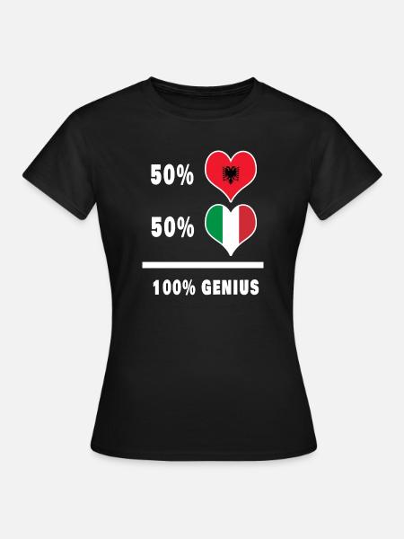 Italia e Albania brillanti / Regalo - Maglietta da donna - nero