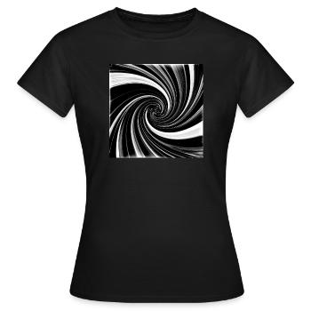 Vortex noir et blanc - T-shirt Femme - noir - Devant - AI Model Female 172 dark (172cm)