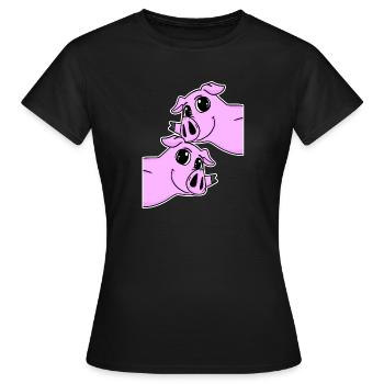 Cochons Cochons - T-shirt Femme - noir - Devant - AI Model Female 172 dark (172cm)