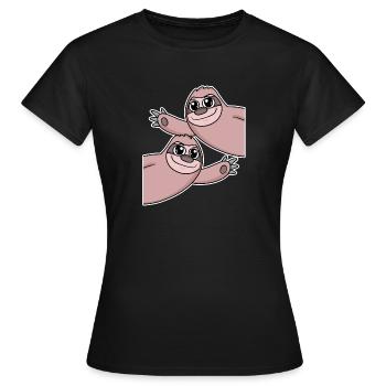 Paresseux paresseux - T-shirt Femme - noir - Devant - AI Model Female 172 dark (172cm)