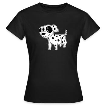Chien de race dalmate - T-shirt Femme - noir - Devant - AI Model Female 172 dark (172cm)