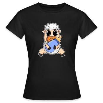 Baby Schaf - Frauen T-Shirt - Schwarz - Vorne - AI Model Female 172 dark (172cm)
